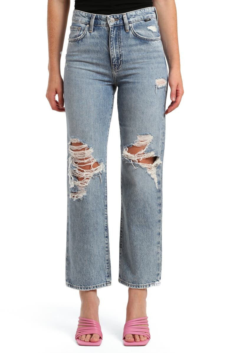 

Широкие рваные джинсы с высокой талией Barcelona MAVI JEANS