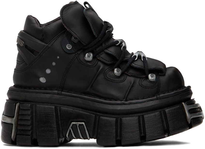

Черные кроссовки на платформе New Rock Edition VETEMENTS