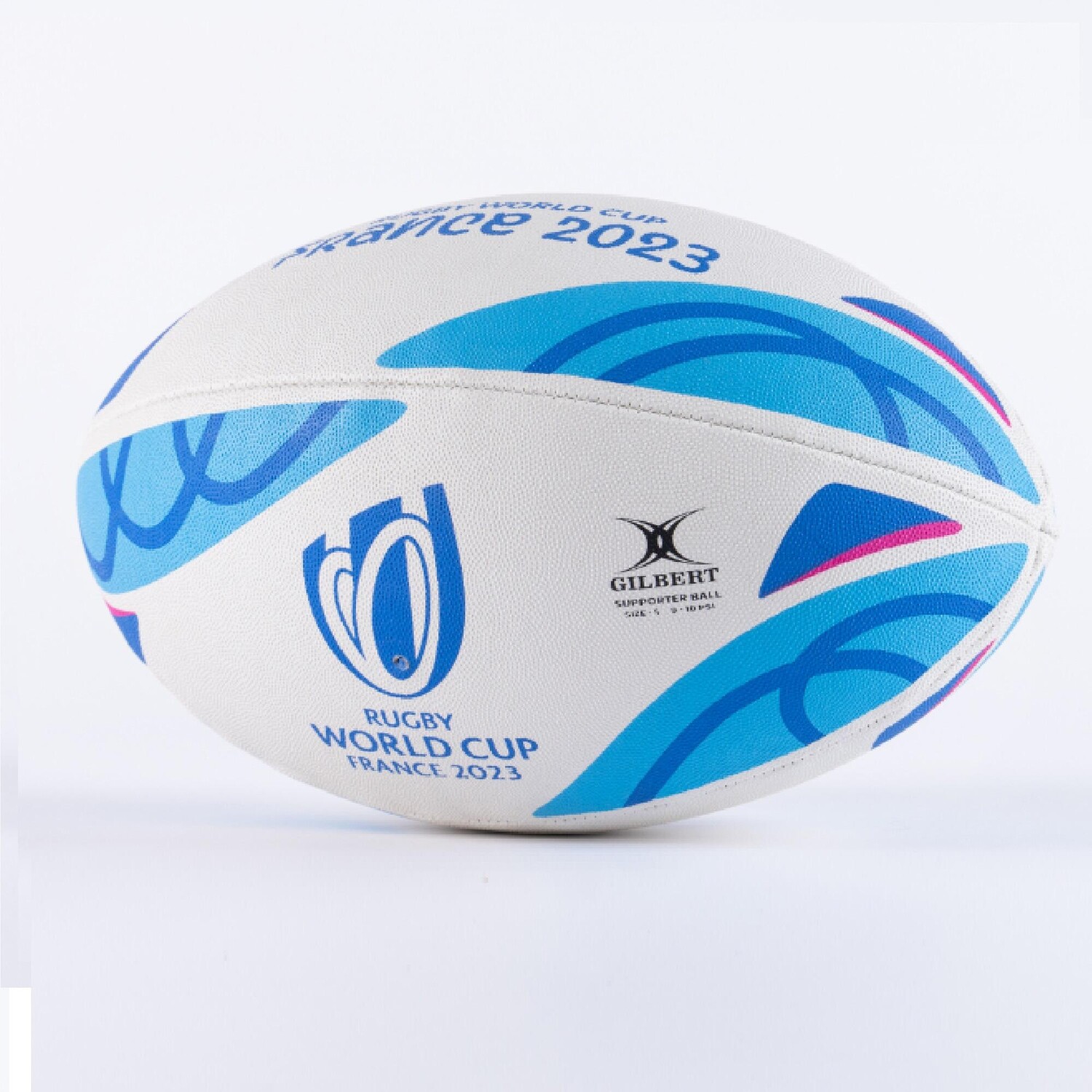 

Мяч для регби, размер 5 - Gilbert RWC 2023 Supporter, белый/синий