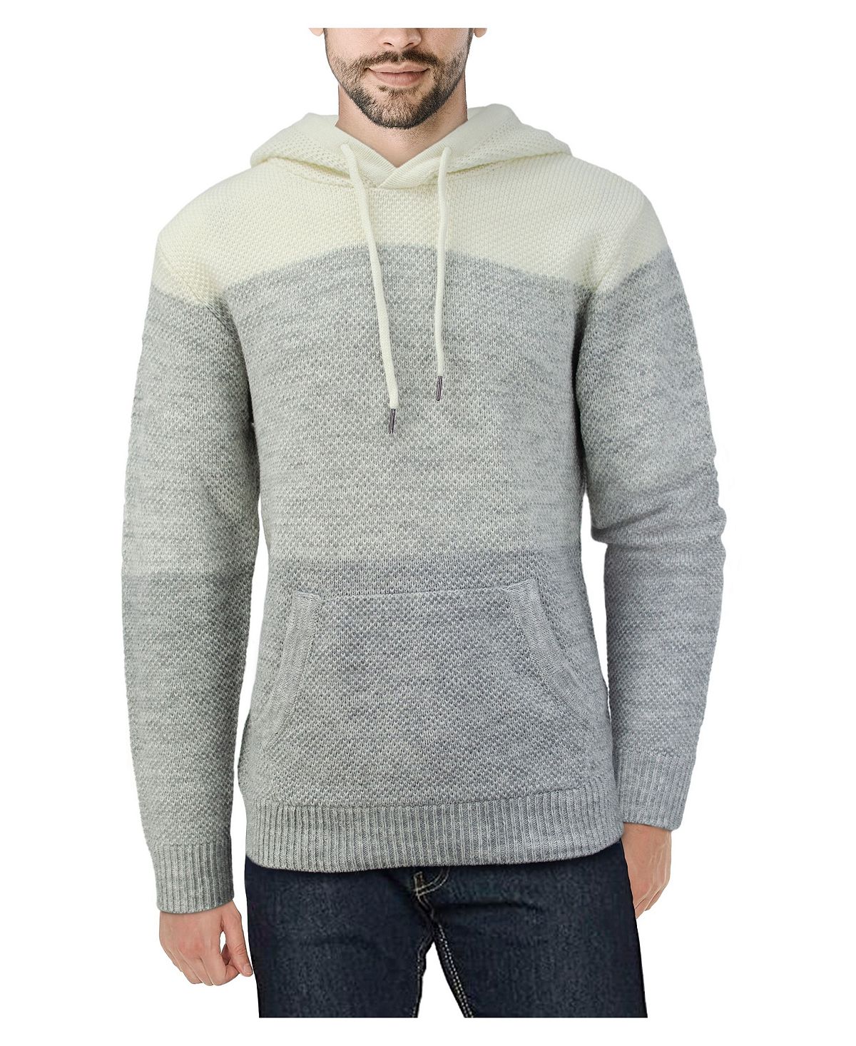 цена Мужской свитер с капюшоном в стиле цветных блоков X-Ray, мульти
