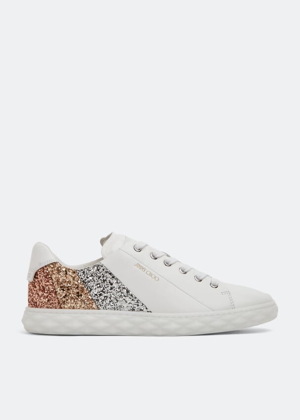 

Кроссовки JIMMY CHOO Diamond Light sneakers, белый