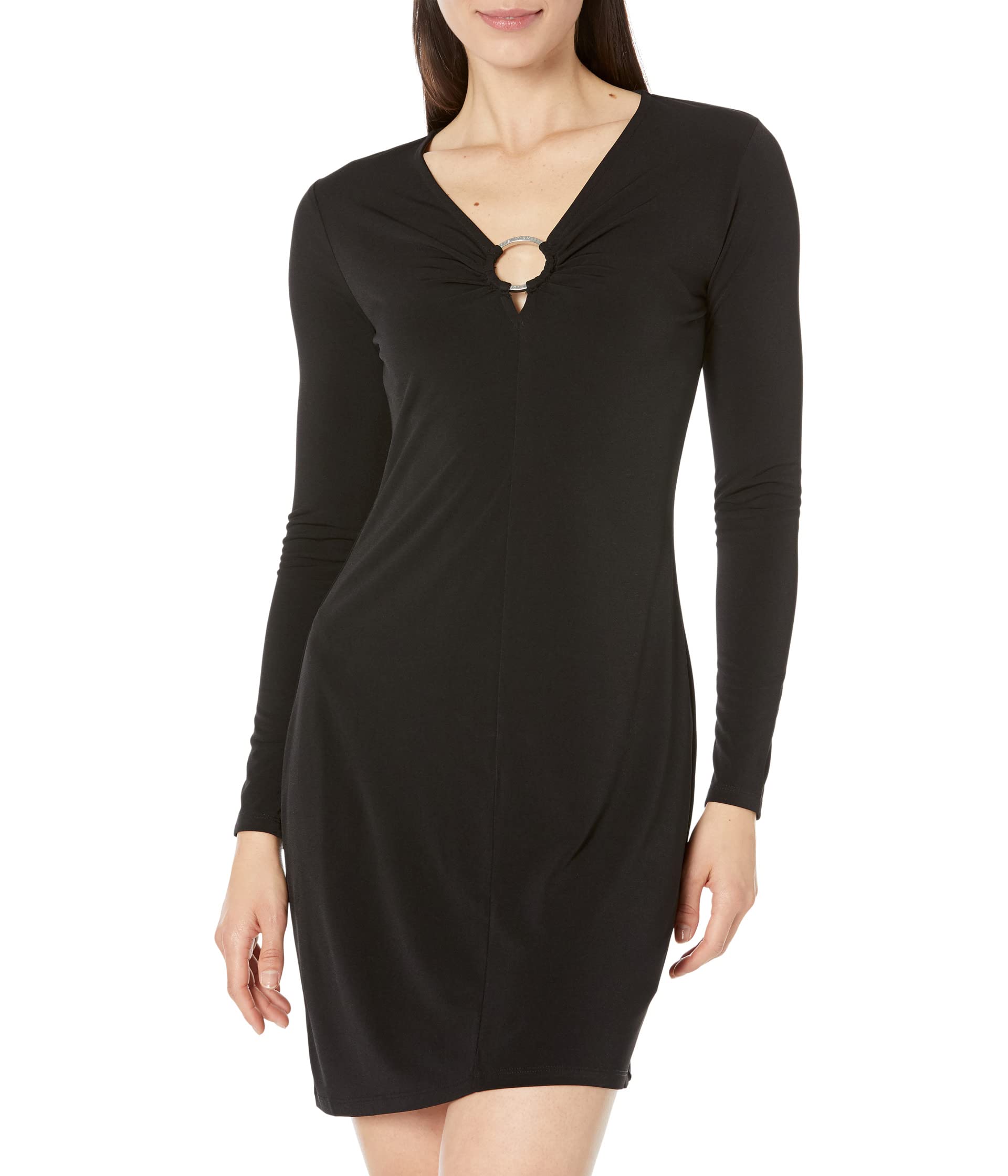 

Платье MICHAEL Michael Kors, Long Sleeve Center Front Ring Cutout Dress