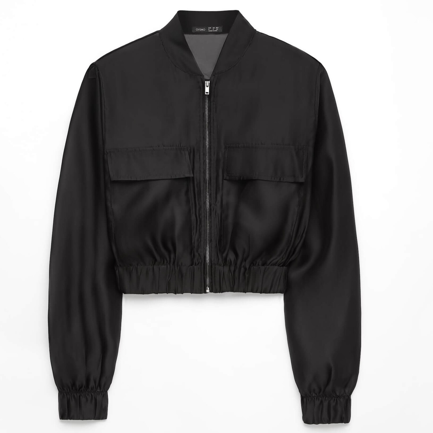 

Куртка-бомбер Oysho Organza, черный