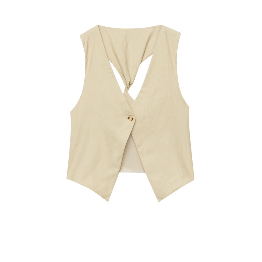 

Жилет Pull&Bear Back Detail, песочный