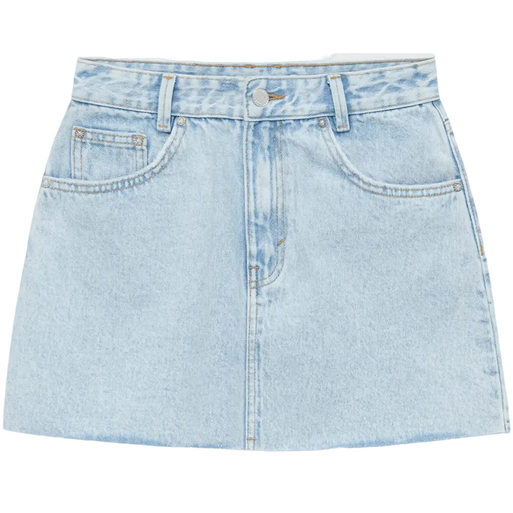 

Юбка Pull&Bear Basic Denim Mini, голубой
