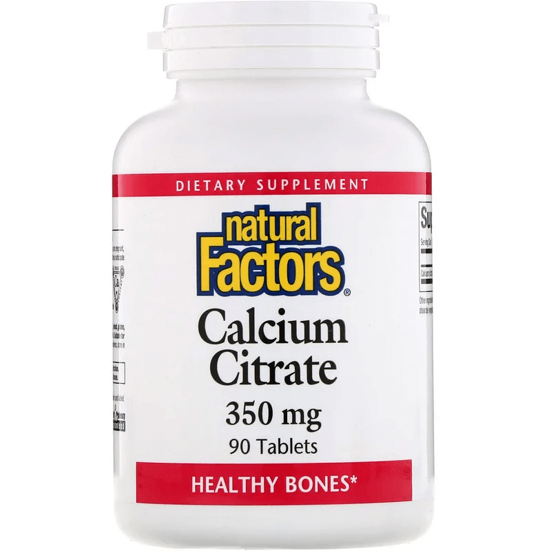 Цитрат кальция, 350 мг, 90 таблеток, Natural Factors natural factors цитрат кальция и магния с витамином d3 180 таблеток