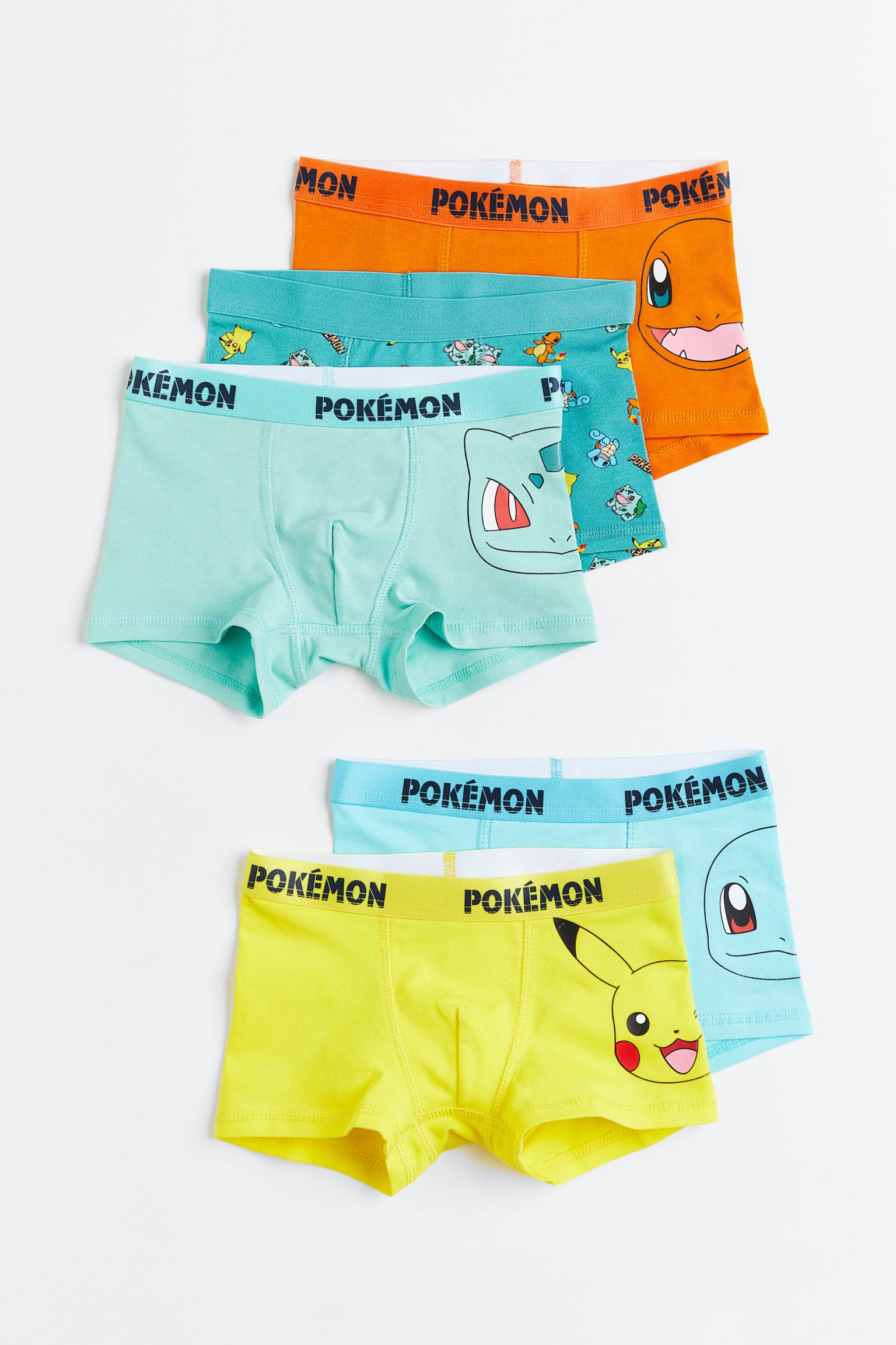 Комплект трусов H&M x Pokémon Boxer, 5 предметов, мультиколор – заказать по  выгодной цене из-за рубежа в «CDEK.Shopping»