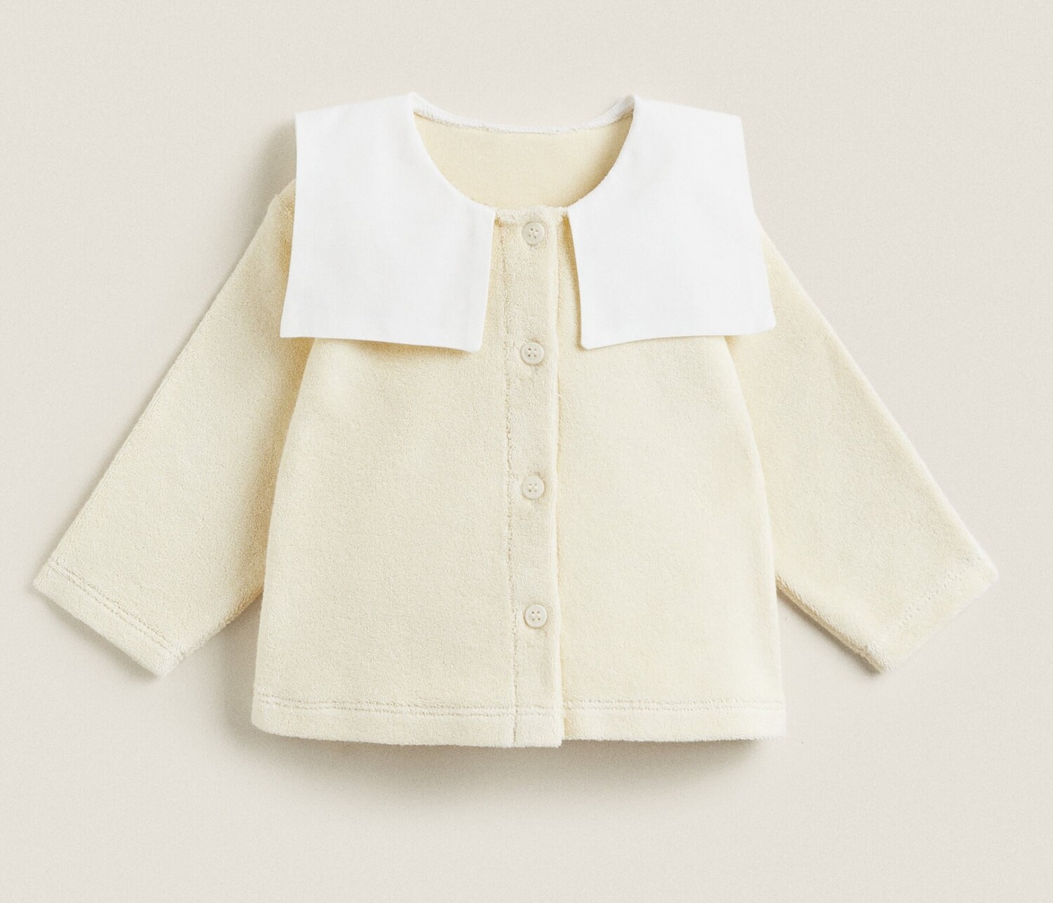 

Кардиган Zara Home Terry With Collar, светло-желтый