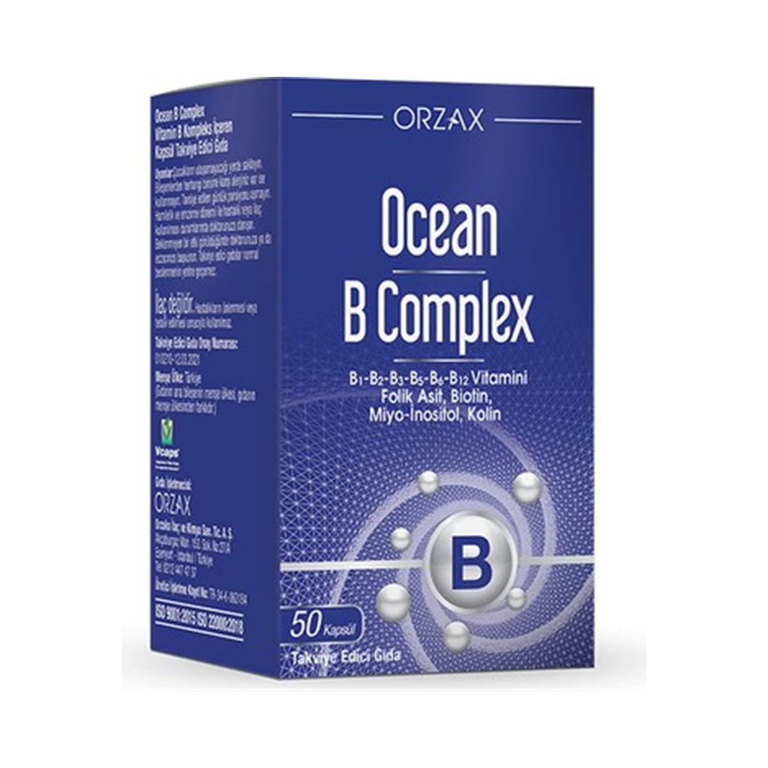Пищевая добавка Ocean B Complex 50 капсул пищевая добавка nature s craft multi collagen complex 120 капсул