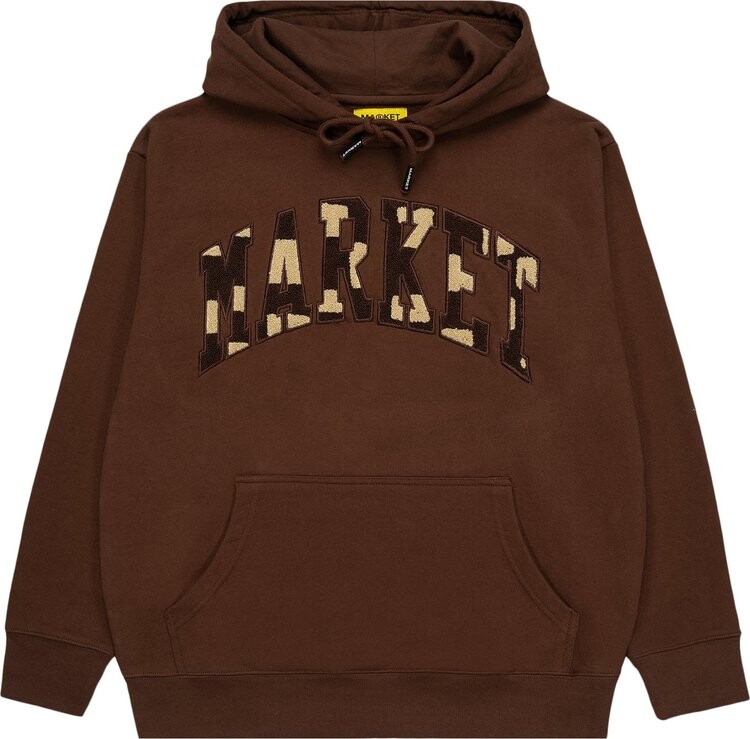 

Худи Market Chess Club Appliqué Fleece Hoodie 'Brown', коричневый