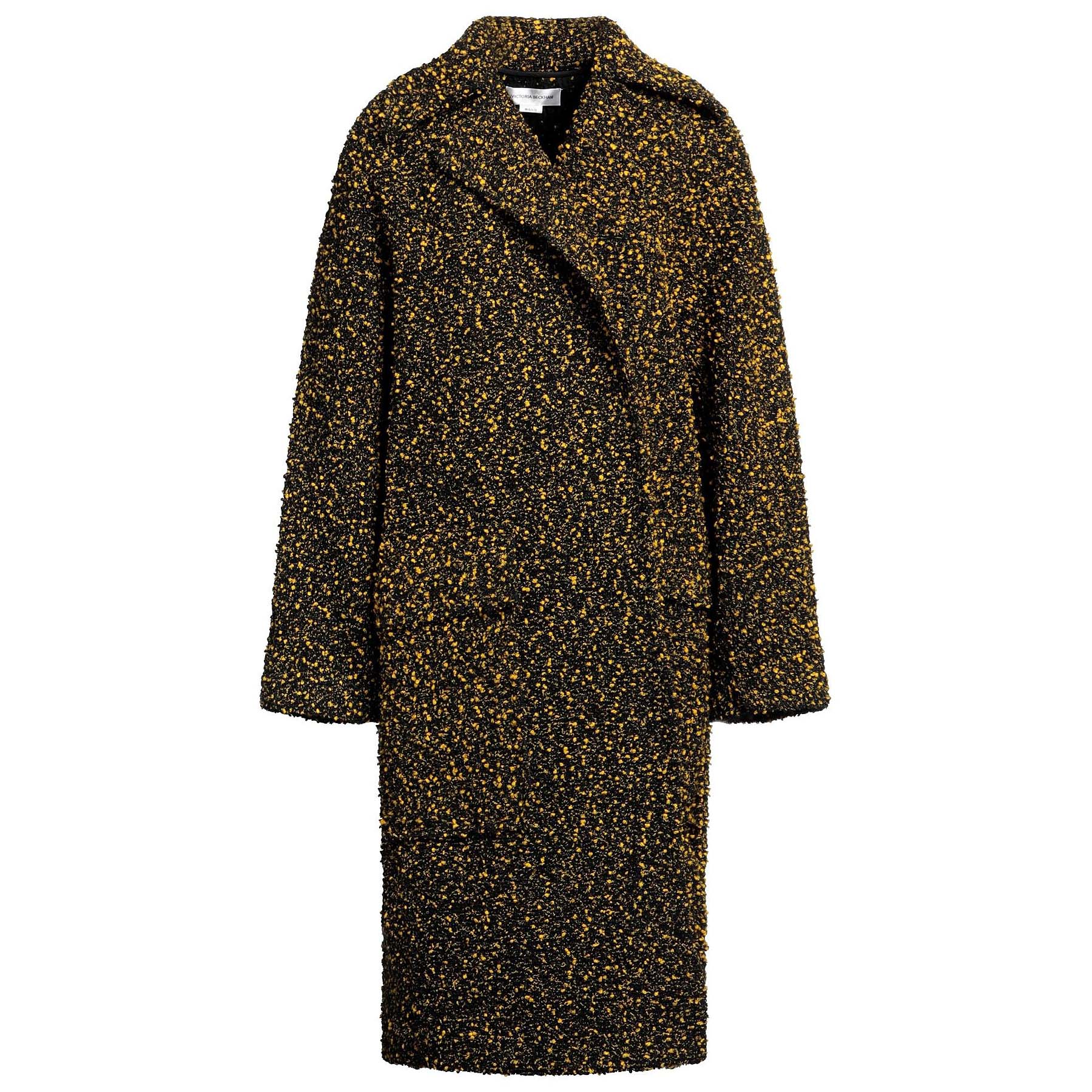 Пальто Victoria Beckham, желтый/черный пальто из смесовой шерсти h