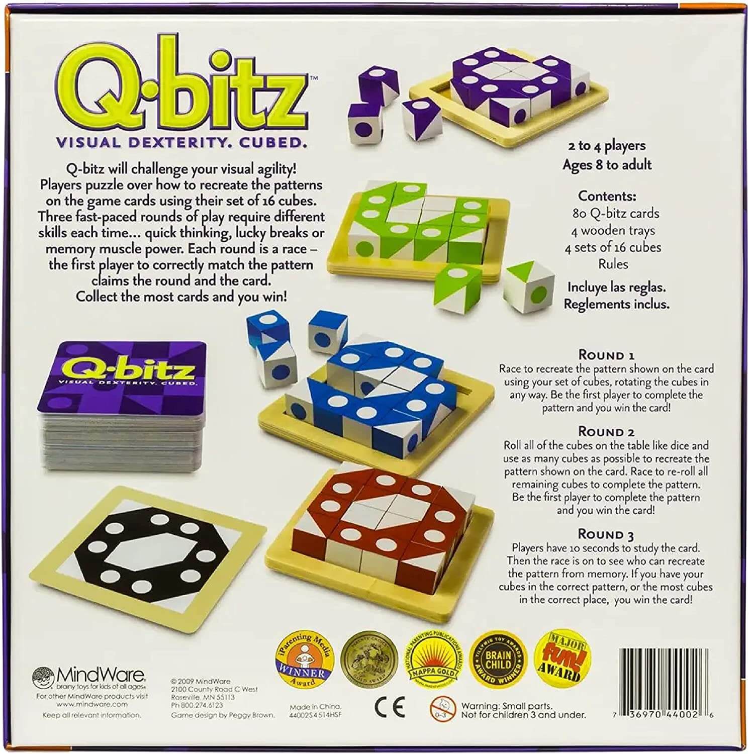 Настольная игра Mindware Q-Bitz Pattern Matching Fun – купить из-за границы  через сервис «CDEK.Shopping»