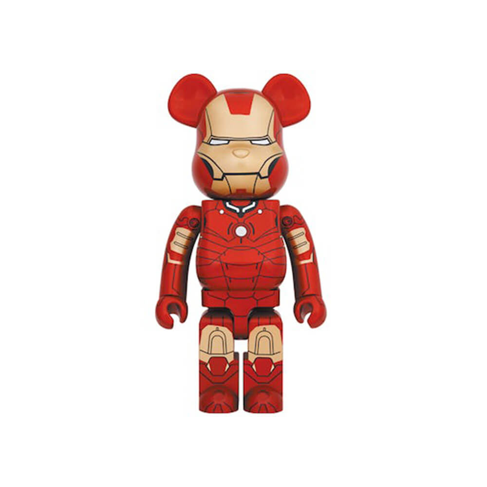 Фигурка Bearbrick Iron Man Mark III 1000%, красный фигурка bearbrick x squid game front man 1000% черный
