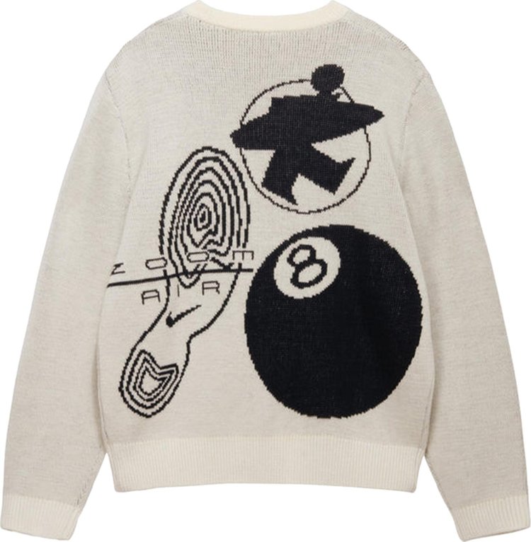 Свитер Stussy x Nike Icon Knit Sweater 'Natural', кремовый