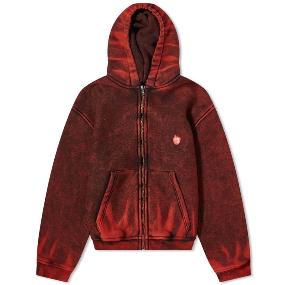 

Толстовка Alexander Wang Shrunken Zip Up, красный