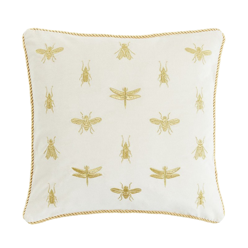 Чехол для декоративной подушки H&M Home Embroidered, светло-бежевый