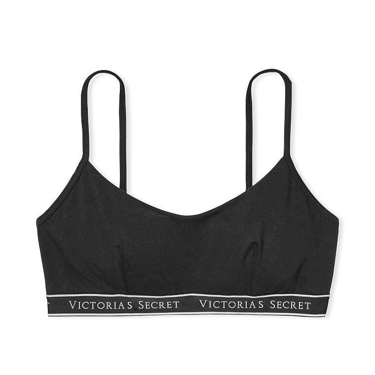 

Бюстгальтер Victoria's Secret Logo Cotton Scoop, черный