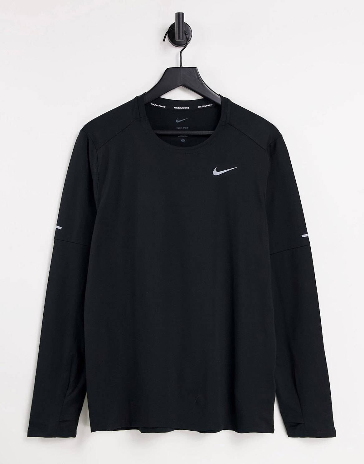 

Мужская футболка с длинным рукавом Nike Running Element Dri-Fit, черный