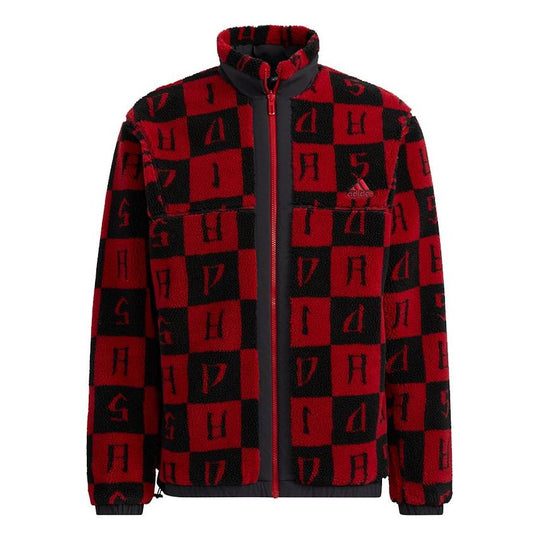 цена Куртка Adidas St Aop Boa Jkt Reversible polar fleece H39241, красный