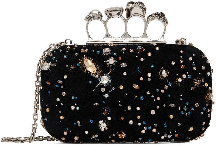 

Черный клатч с костяшками пальцев Alexander McQueen