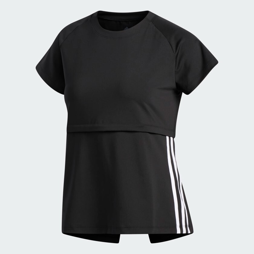 

Футболка Adidas Training 3-stripes, черный/белый