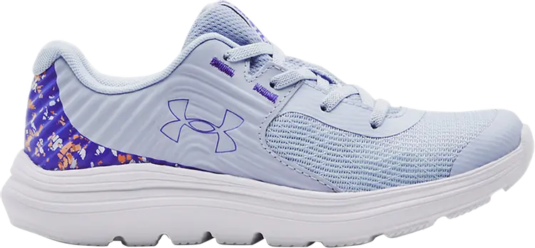 

Кроссовки Under Armour Outhustle Print PS Oxford Blue Brilliant Violet, синий