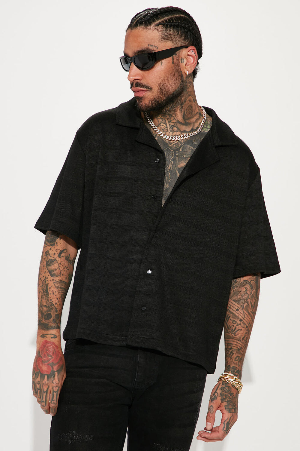 

Рубашка Fashion Nova FNMN496, черный
