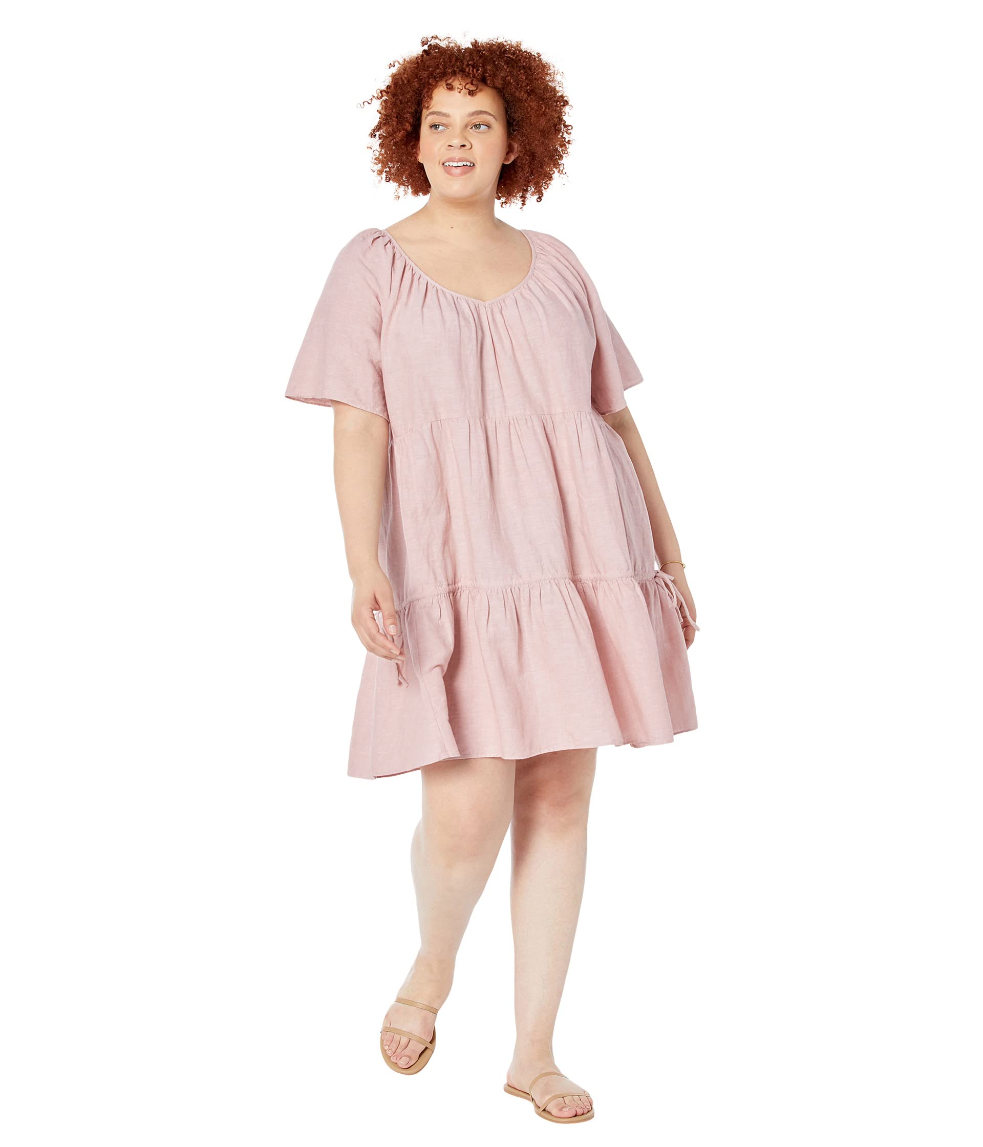 Платье Madewell, Plus Linen-Blend Lorelei Mini Dress character rock star blush dusty rose 8g rsb012