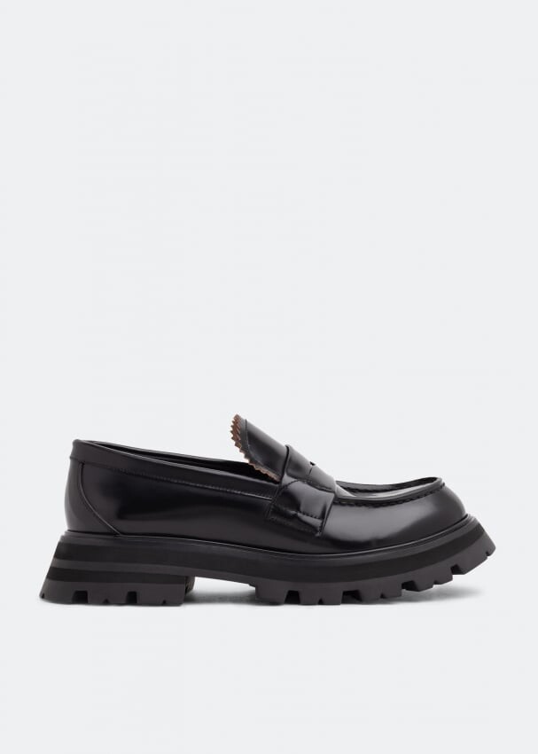 

Лоферы ALEXANDER MCQUEEN Wander leather loafers, черный