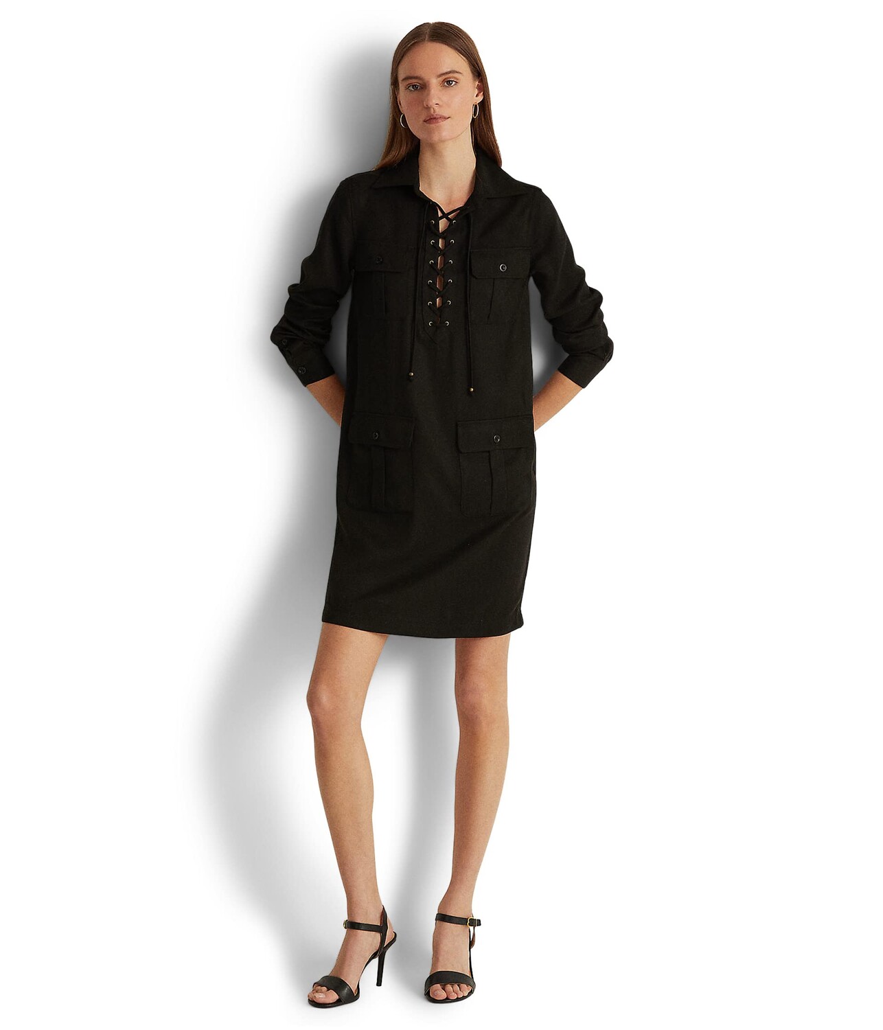 

Платье LAUREN Ralph Lauren, Petite Lace-Up Twill Dress