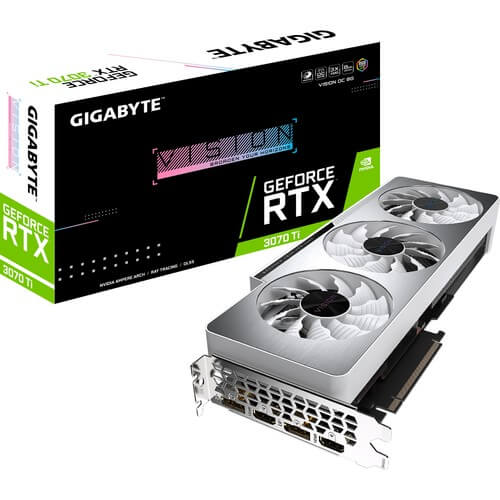 Видеокарта Gigabyte GeForce RTX 3070 Ti 8 ГБ (GV-N307TVISION OC-8GD) видеокарта gainward geforce rtx 3090 phoenix 24g gddr6x ned3090019sb 132bx
