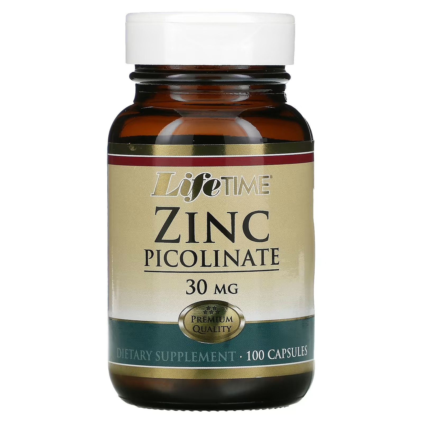 LifeTime Vitamins пиколинат цинка 30 мг, 100 капсул lifetime vitamins пиколинат цинка 30 мг 100 капсул