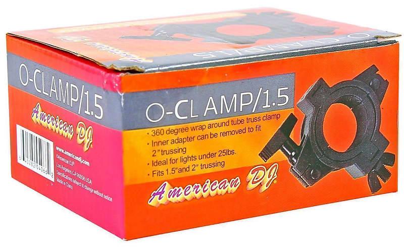 Американский DJ O-Clamp / 1,5 360-градусный зажим вокруг фермы для фермы до 1,5 дюйма American DJ O-CLAMP/1.5