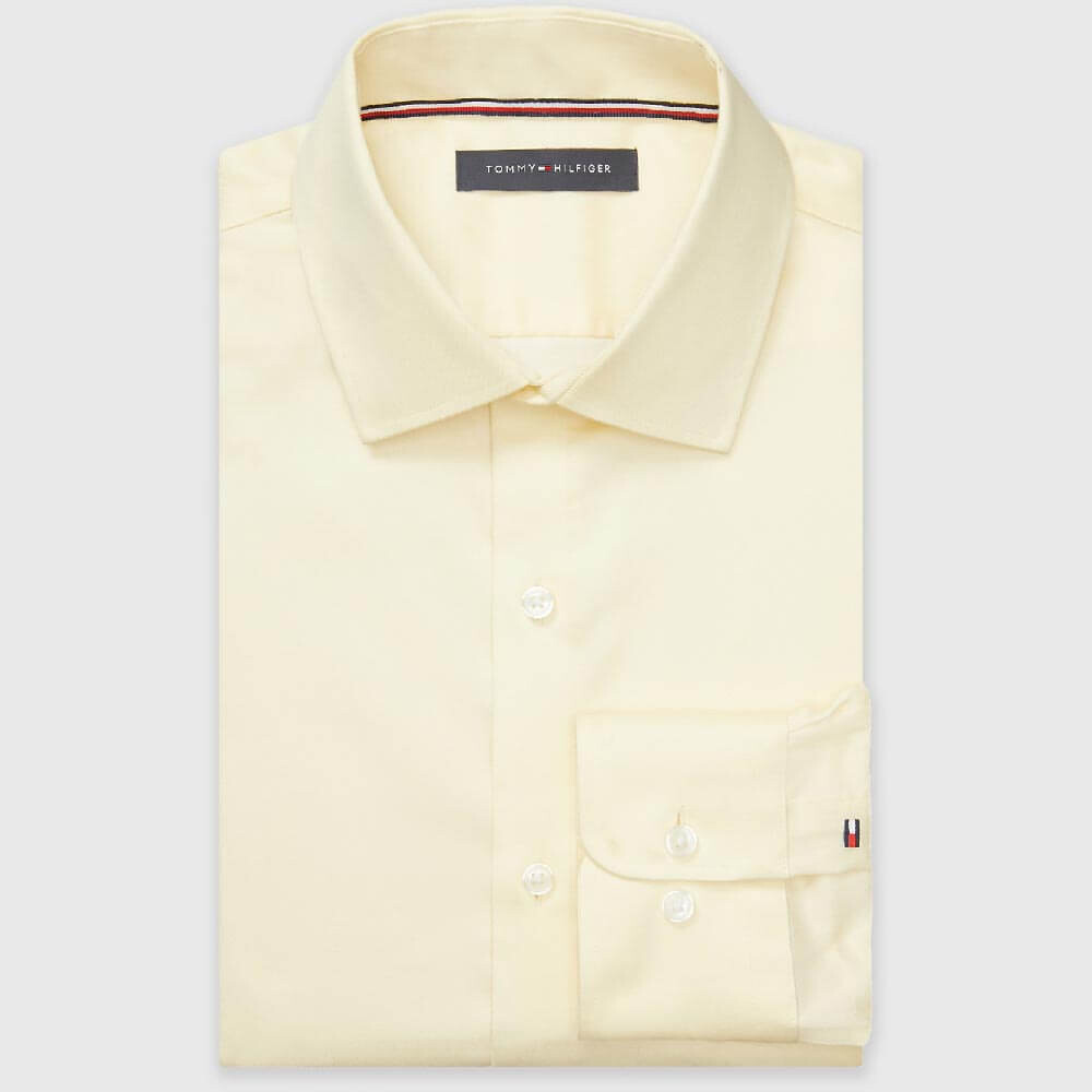 

Рубашка Tommy Hilfiger Slim Fit Solid Twill, светло-желтый