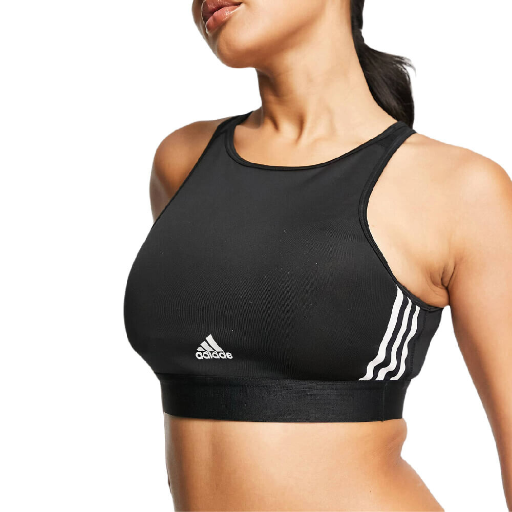

Спортивный топ Adidas Training Hyperglam 3 Stripe Light Support, черный