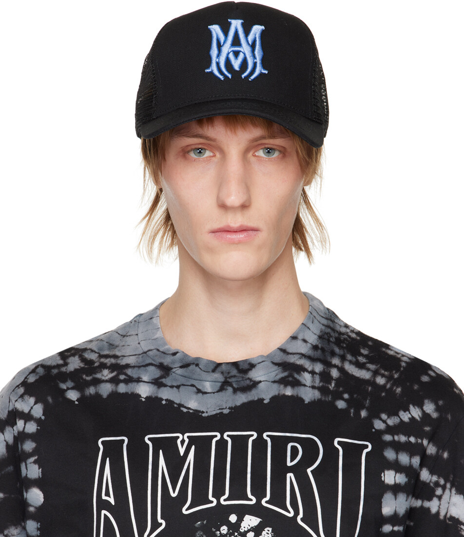 

Черная кепка с вышивкой AMIRI