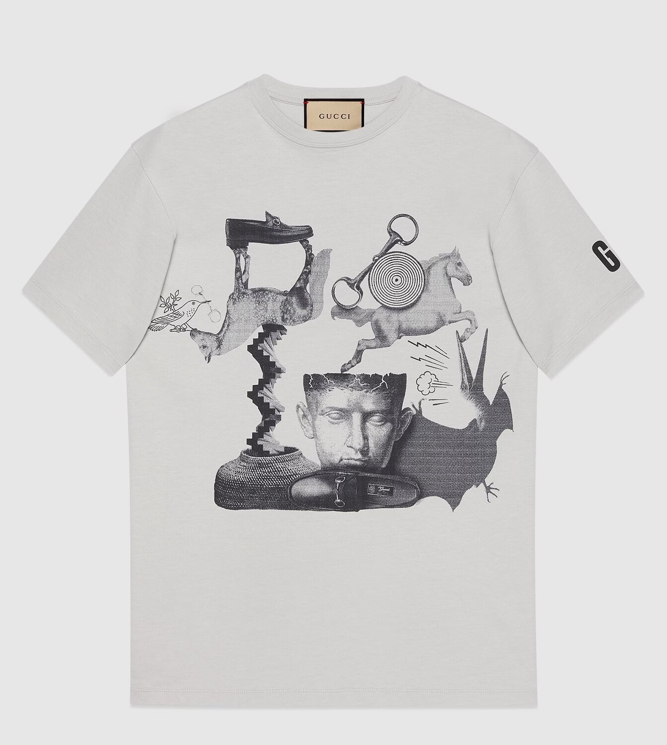 

Футболка Gucci Printed Jersey, серый