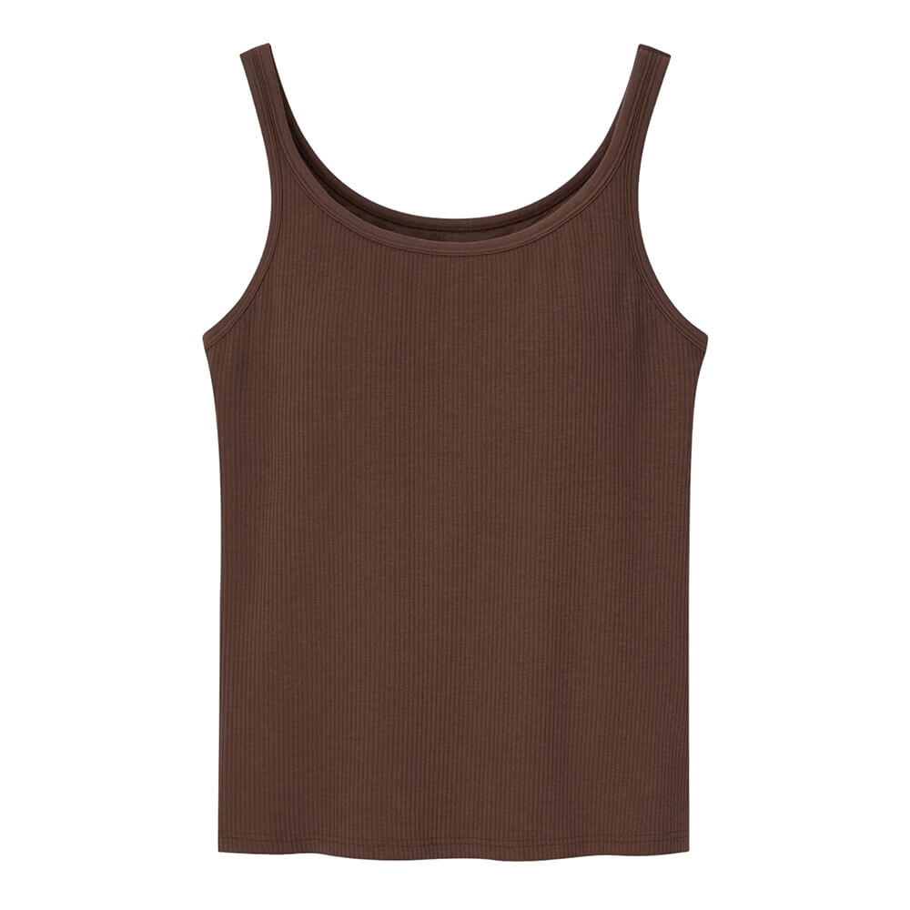 

Майка-бюстгальтер Uniqlo Airism Cotton Ribbed, коричневый