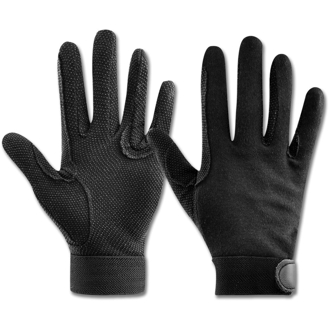 защитные противоскользящие перчатки для верховой езды Перчатки ELT для верховой езды, черный
