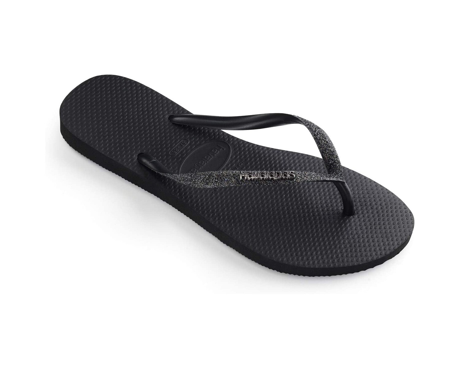 Havaianas slim top glitter noir