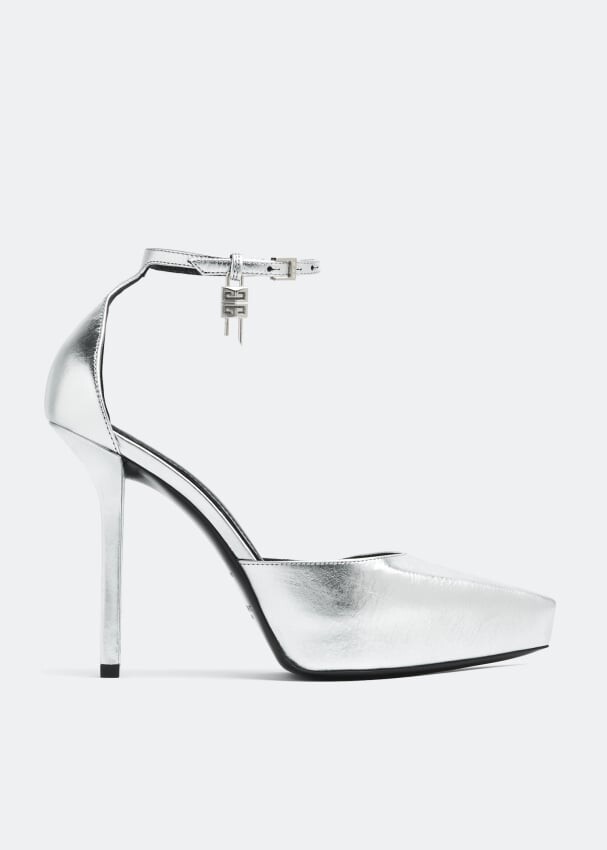 

Туфли GIVENCHY G-Lock platform pumps, серебряный