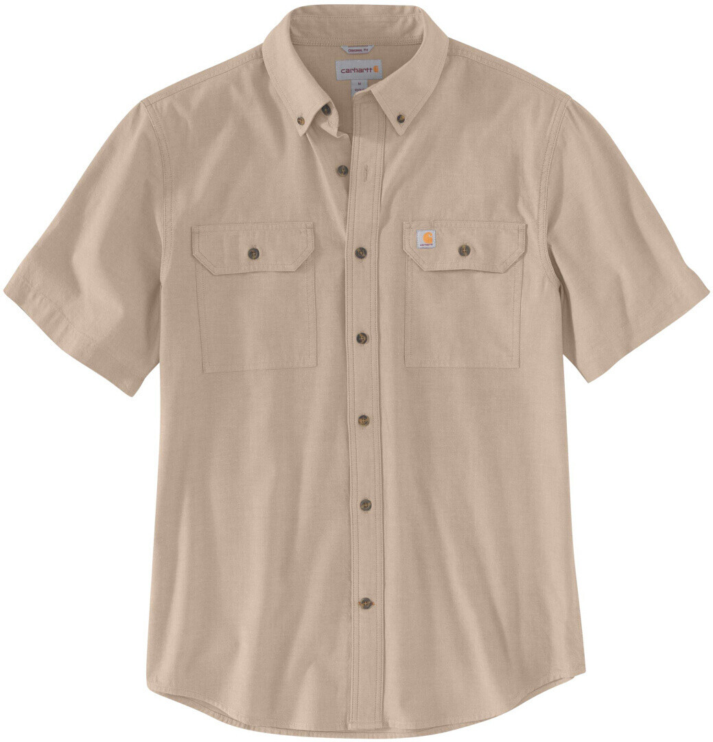 

Рубашка с коротким рукавом Carhartt Loose Fit Midweight Chambray, бежевый