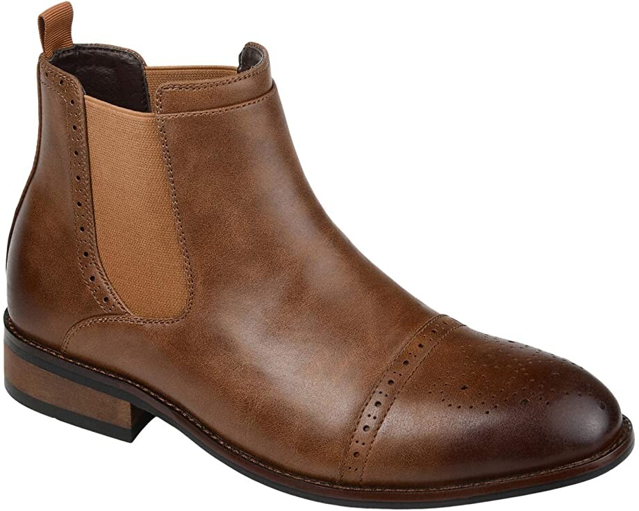 

Ботинки Garrett Cap Toe Chelsea Boot Vance Co., тан рукотворный