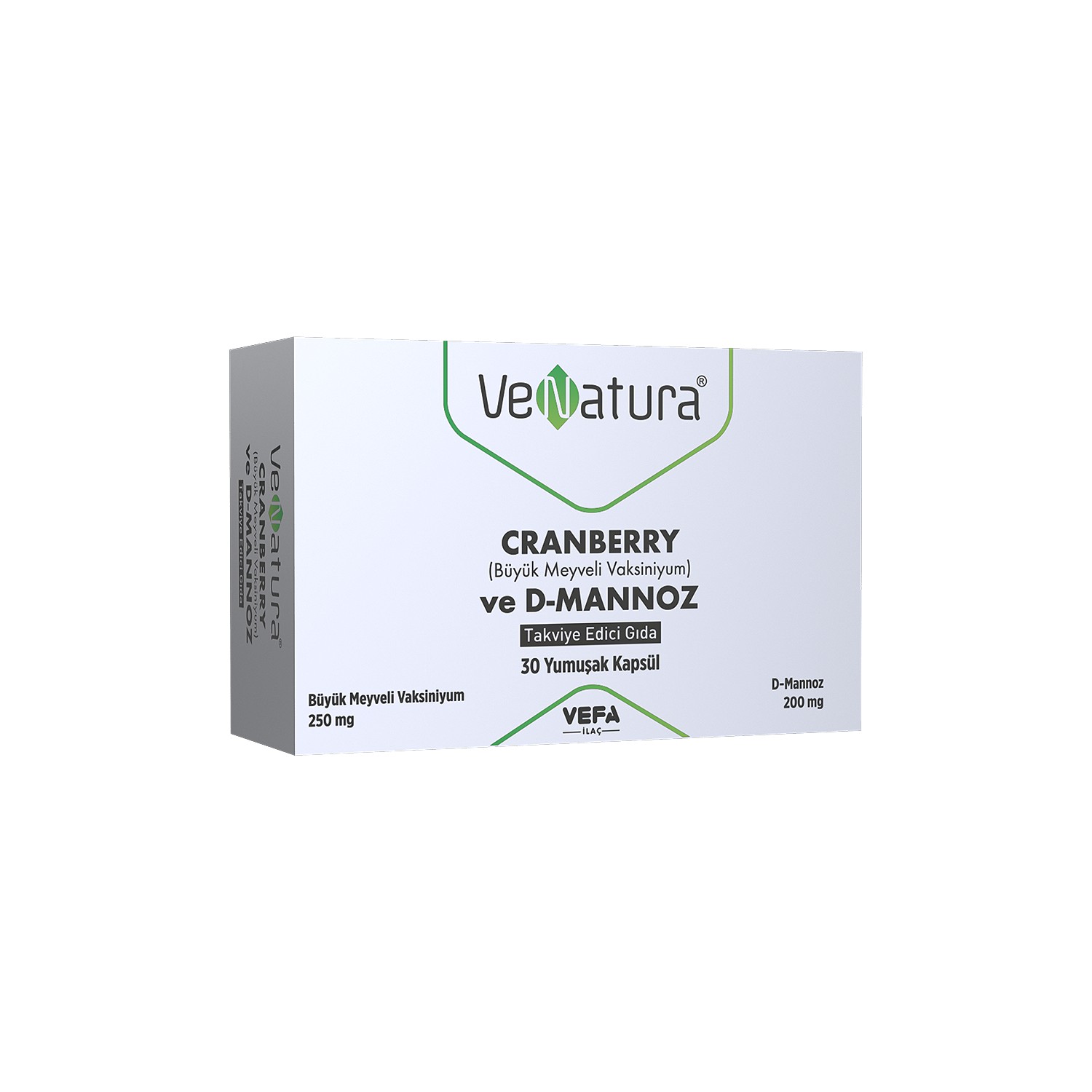 Пищевая добавка Venatura Cranberry ve D-Mannoz, 30 капсул