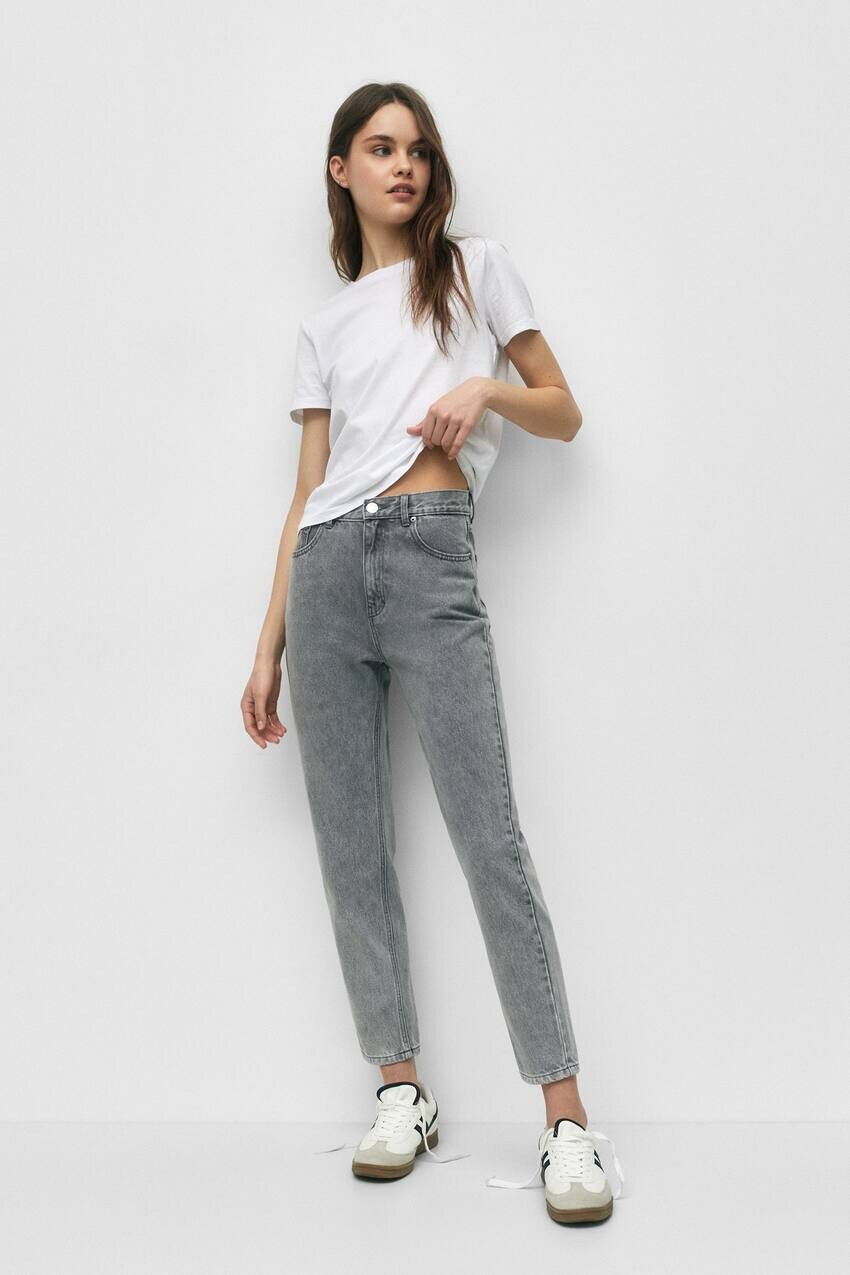 

Базовые джинсы мам Pull&Bear, серый