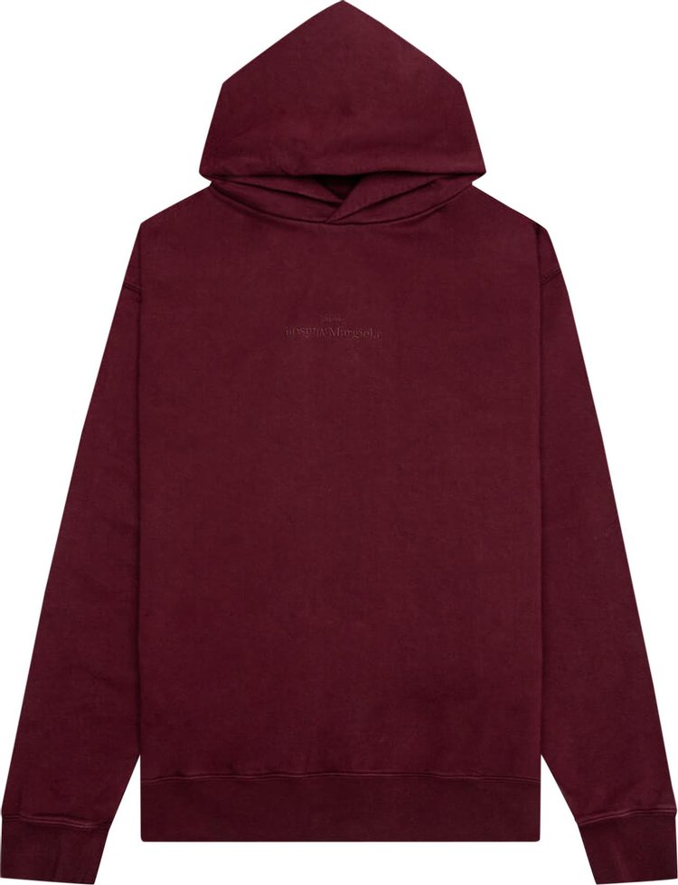 Худи Maison Margiela Logo Embroidered Hoodie 'Burgundy', красный - фото