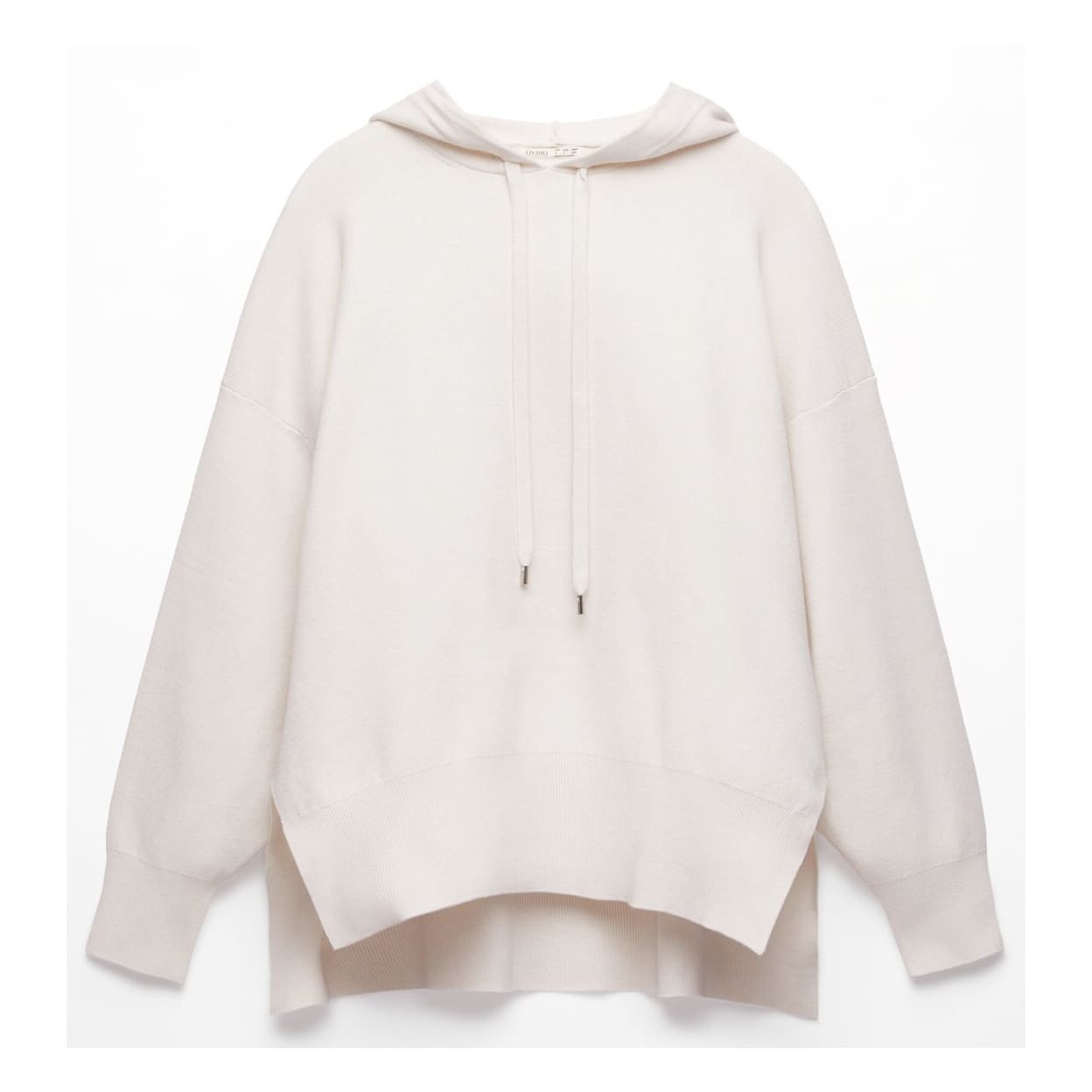 

Худи Oysho Knit Oversized, кремово-белый
