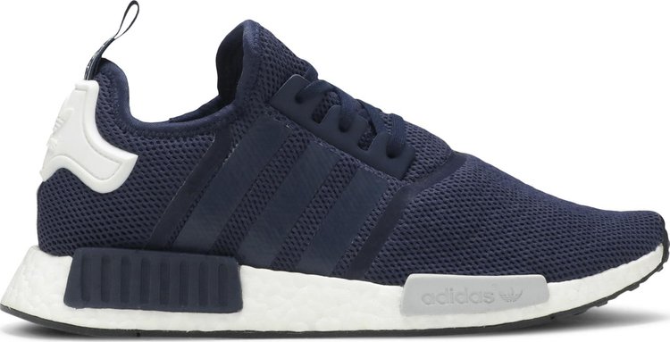 Мужские кроссовки Adidas NMD R1, темно-синий/белый - фото