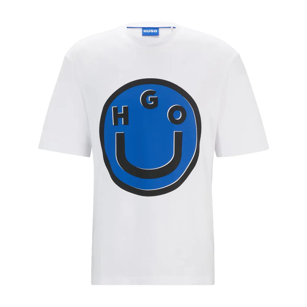 

Футболка Hugo Cotton-terry With Stripes And Logo, белый