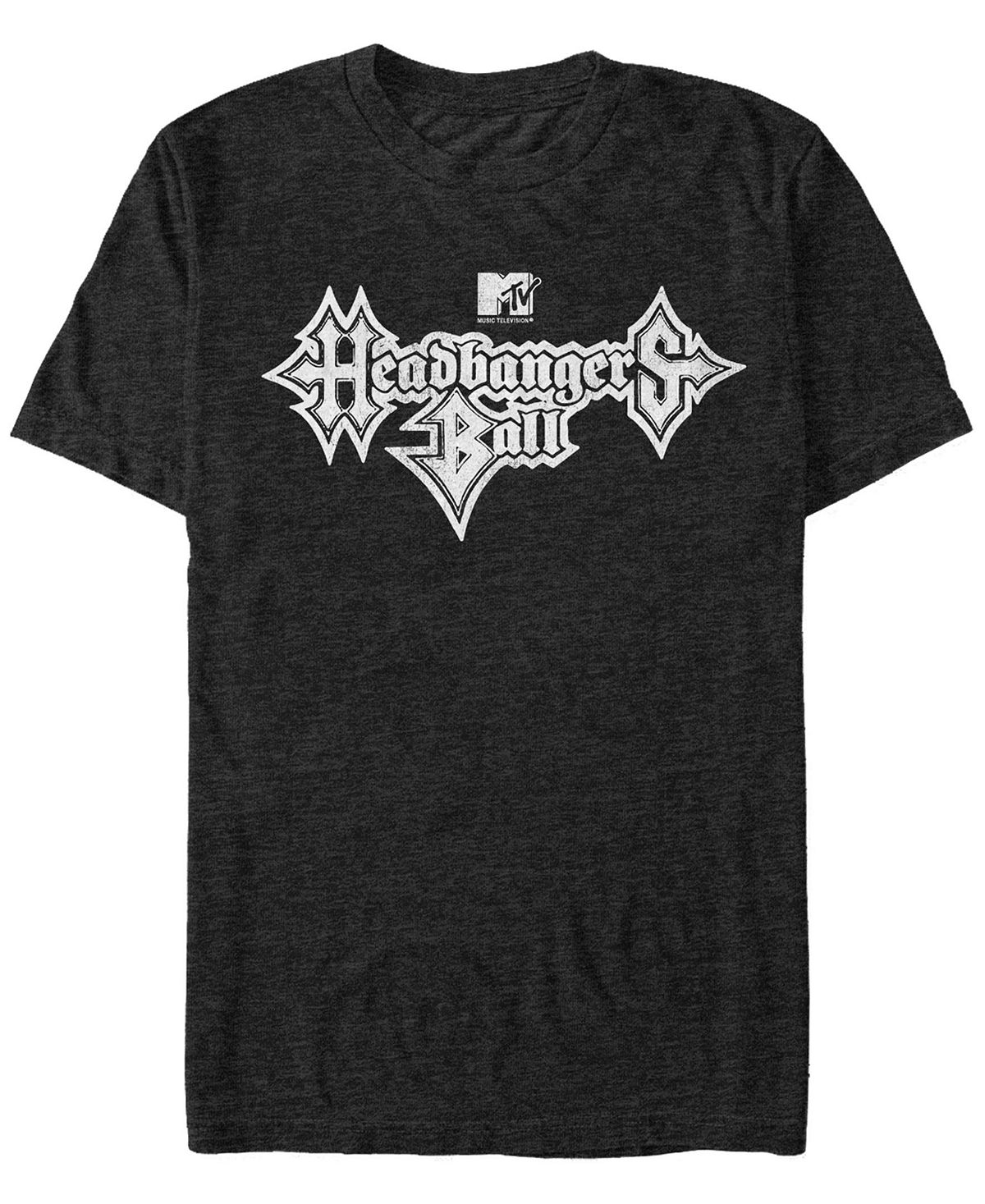 цена Мужская футболка с короткими рукавами headbangers ball metal text Fifth Sun, черный